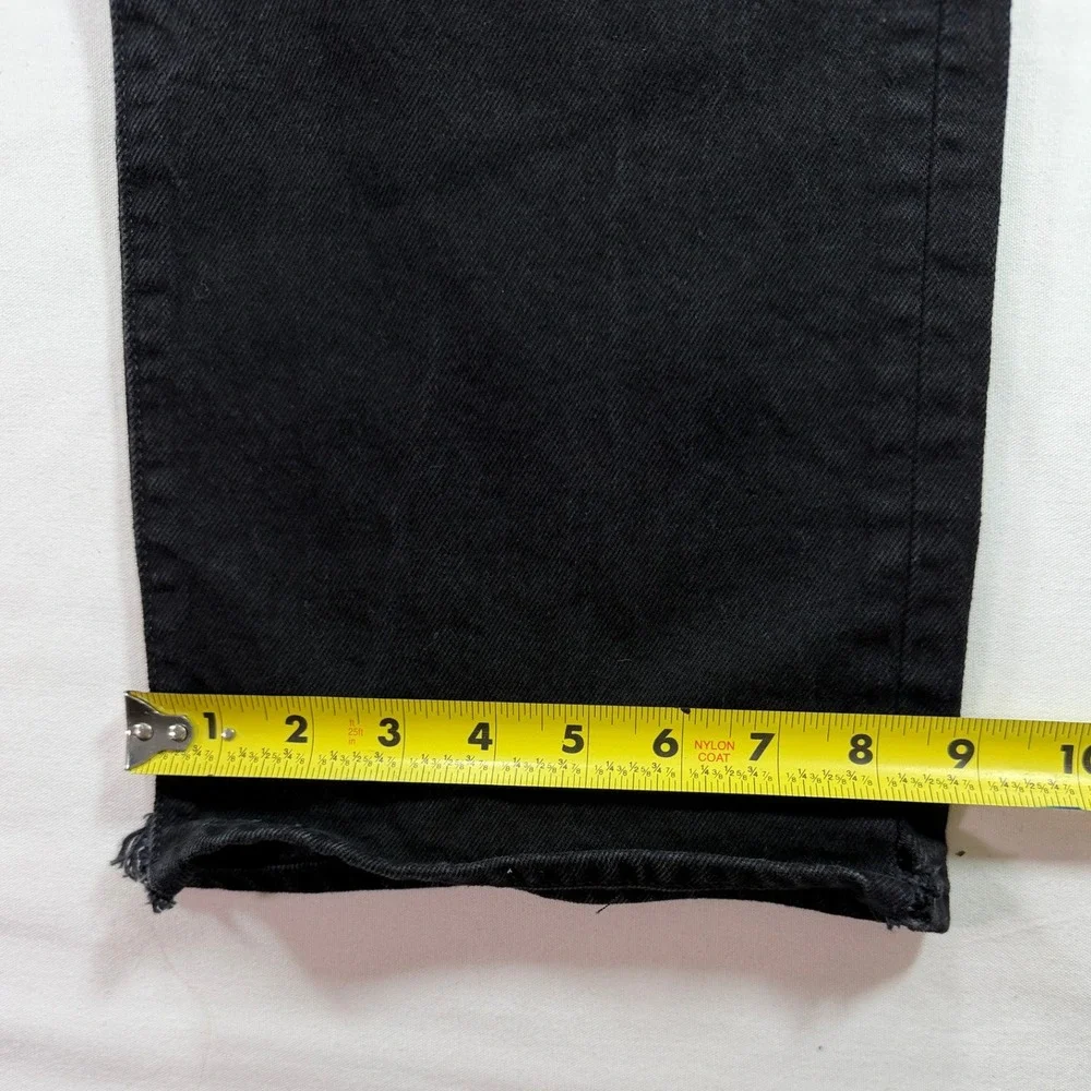 Levi's 501 Original Fit Jeans Mens W36 L36 Black Button Fly Straight Leg